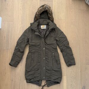 Sashimi Olive Green Puffer Winter Coat